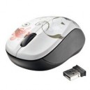 Мышка TRUST Vivy Wireless Mini Mouse - Grey Flowers (18247)